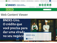 Tablet Screenshot of bndes.gov.br